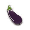 Eggplant Enamel Lapel Pin (Silver)
