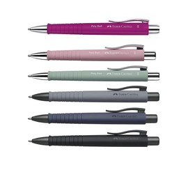 Faber-Castell Poly Ball XB Ballpoint Pen, Pack of 6