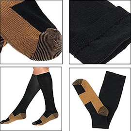 Sunallwell 3 Pairs Compression Socks,Long Flight Socks for Women, Compression Stockings for Sports, Running, Flight, Travel, Motorbike