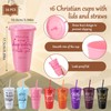 Ovveroche 16 Set Christian Gifts Bulk Plastic Cups with Bible