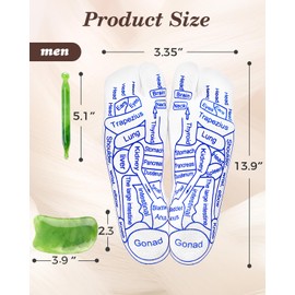Funkup Reflexology Socks and Tools, Easerelief Socks with Acupressure Pen & Massage Sticks, Reflexology Tool Foot Massage Sock Ideal for Men, Emerald