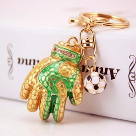 ARFUKA Keyring Football Gloves Car Key Ring Christmas Birthday Gift for Men and Women, multicoloured