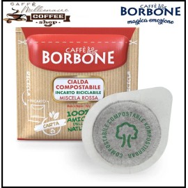 Caffè Borbone 100 Red Blend Coffee Pods Borbone Eco-Friendly Packaging 100% 44 MM ESE Filter