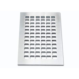 Reggio Register Square Series 6" x 10" Aluminum Grille, Silver Without Mounting Holes