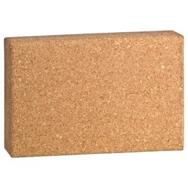 Yoga Block Narrow (Cork) - Yoga Block - 100% Natural Cork - Yoga Block Stable - Large Contact Surface - Rounded Edges - Yoga Pilates Accessories - 30 x 20 x 5 cm - Ideal for Beginners + Professionals