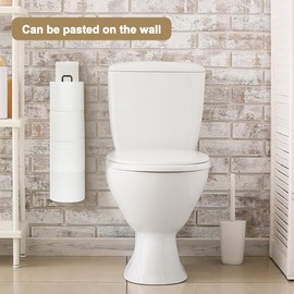 Black Over The Tank Toilet Paper Holder for 4 Roll Tissue，Bathroom Toilet Paper Roll Storage Holder Wall Mount Brushed Nickel,Metal Hanging Toilet Paper Holder Dispenser,Organizer