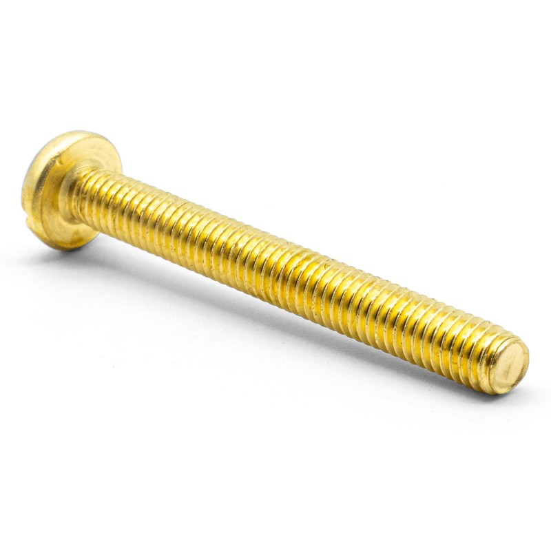 Hippo Hardware M5 (5mm X 50mm) Solid Brass Slotted Pan