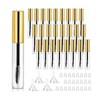 25 Pieces 10 ml Empty Mascara Tubes Wand Empty Eyelash Bottle Clear Refillable Mascara Container with 4 Pieces Funnels Transfer Pipettes for Castor Oil and DIY Cosmetics(Gold)