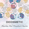 DICOSMETIC 18Pcs 3 Colors Mountain Charms Bulk Flat Round with