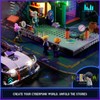 FUNWHOLE Police Patrol Car Lighting Building-Bricks Set - Cyberpunk City