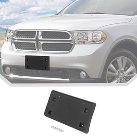 JeCar - Soporte de marco de matrícula frontal para Dodge Durango 2011-2013 (negro)