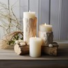 2.8x4 Pillar Candles Set of 6, Unscented Ivory Pillar Candles