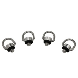 Haidong Stainless Steel D Ring Screw Hinged Holders Camera Hinged Holder Screws 1/4-20 D-Shaped Ring Camera Sling Screws for SLR Camera, Selfie Stick, etc. -4PCS