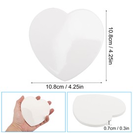 40 Pieces 4.25 Inch Sublimation Blank Ceramic Coasters, Glazed Ceramic Coasters with Cork Backing Pads for Painting, DIY Crafts, Mosaics, (Heart-Shaped), Sublimation, White. by GNIEMCKIN