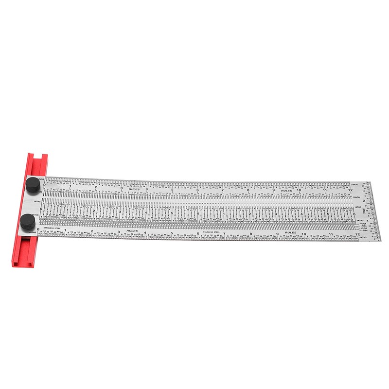 Marking T Ruler Stainless Steel Protective Powder Coating Black Scale