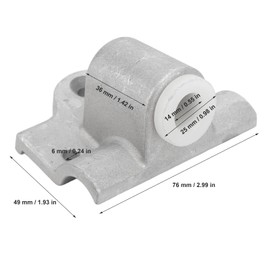 2Pcs Boat Aluminum Oar Lock Socket, Corrosion & Resistant, Easy Installation, Compact & Portable, with Plastic Insert, for 14mm Scuttle