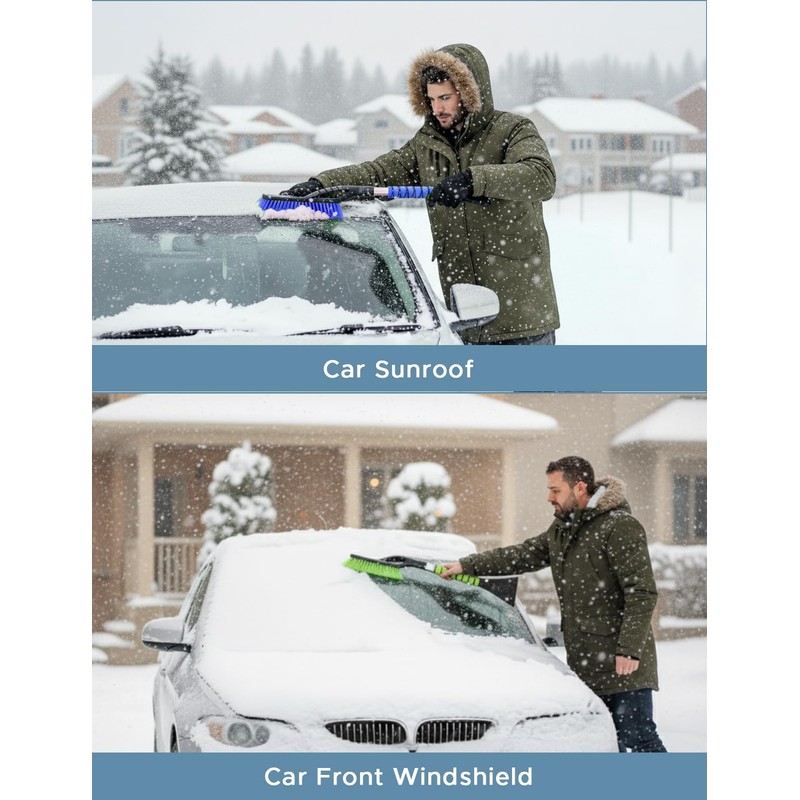 Autovir 27" Snow Brush and Ice Scrapers for Car Windshield