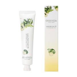 ONSENSOU Luxury Hand Cream with Hot Springs, 1.2 oz (35 g), Cabos, Yuzu Scent, Shea Butter Blend, Moisturizing Care, Made in Japan, Non-sticky, Luxurious, Hand Care, Portable, Rough Hands, Dry