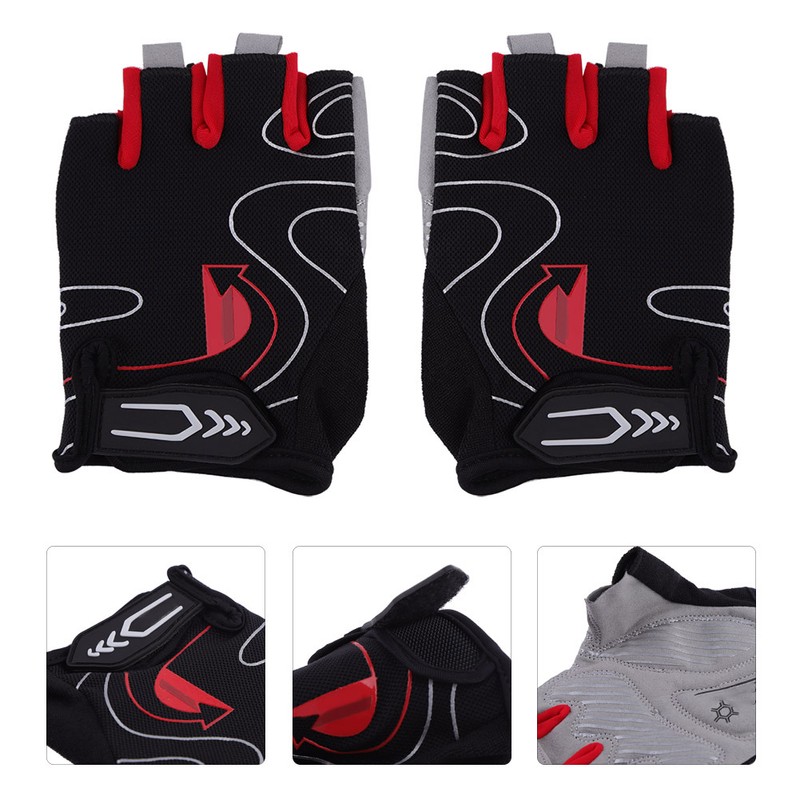 Silicone Half Finger Riding Cycling Gloves Breathable Outdoor Sports Gloves