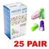 Moldex 6604 SparkPlugs Uncorded Earplugs, Individually Wrapped (25 Pair)