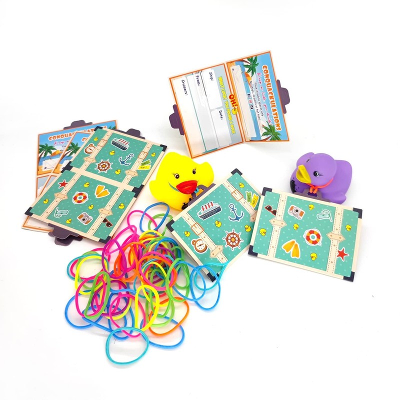 FELYC Duck Tags, Suitcase Cruising Duck Ducking Games Card, 35