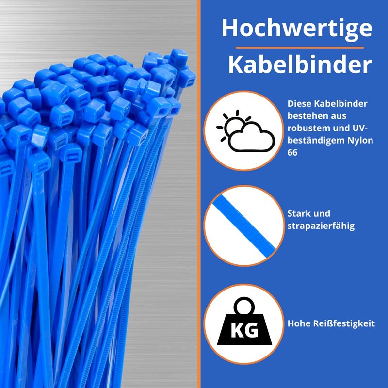 Gocableties 100 x High Quality Strong Nylon Cable Ties