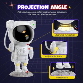 HOMEREVEL- Astronaut Galaxy Projector with Remote – Star Nebula Light Projector for Kids Bedroom, Space Projector for Ceiling, LED Star Projector for Relaxation, Room Decor, Party, Gift (Standing)