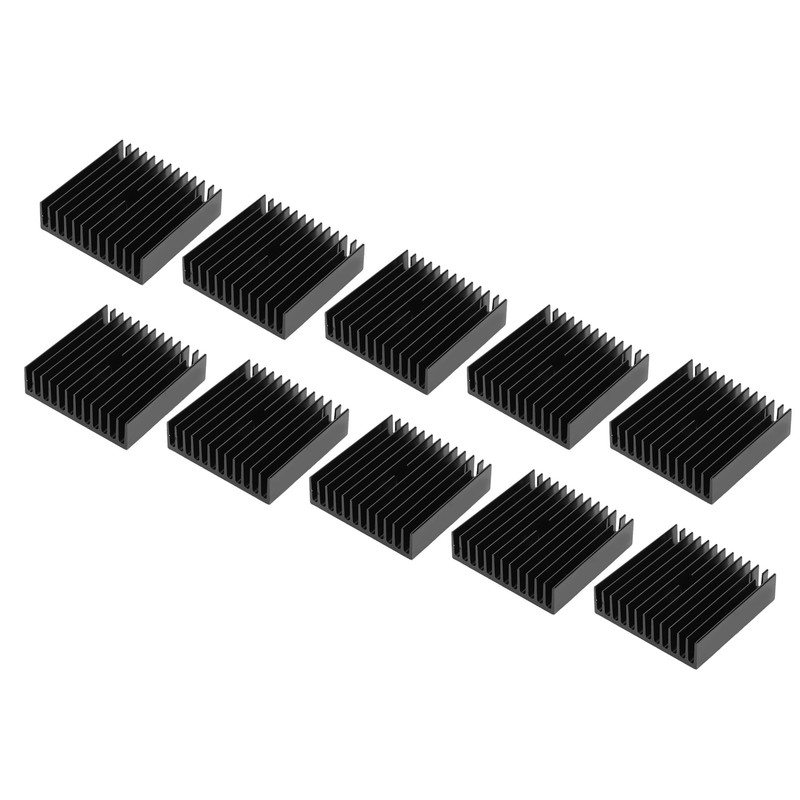 10pcs 40x11x40mm Black Heat Sink Radiator Aluminum Cooling Fin 3