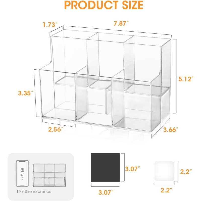 AIEVE Magnetic Drink Packet Organizer, 2-Tier Fridge Organizer Cabinet Door