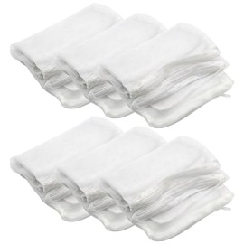 UUYYEO 20 Pcs Fish Tank Filter Bags Mesh Aquarium Filter Bags Small Zippered Filter Bags Activated Carbon Small Bags Fine Mesh Net Bags with Zipper White