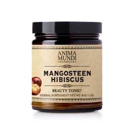 Anima Mundi Apothecary Mangosteen Hibiscus Beauty Tonic - Organic Mangosteen Fruit Powder with Hibiscus Flower - Contains Naturally-Occurring Vitamin C for Skin and Immune Support (4oz / 113g)