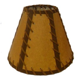 14 inch Wide x 10 Inch High Double Laced Rustic Lamp Shade. Click on Photos for Sizing and Style Info