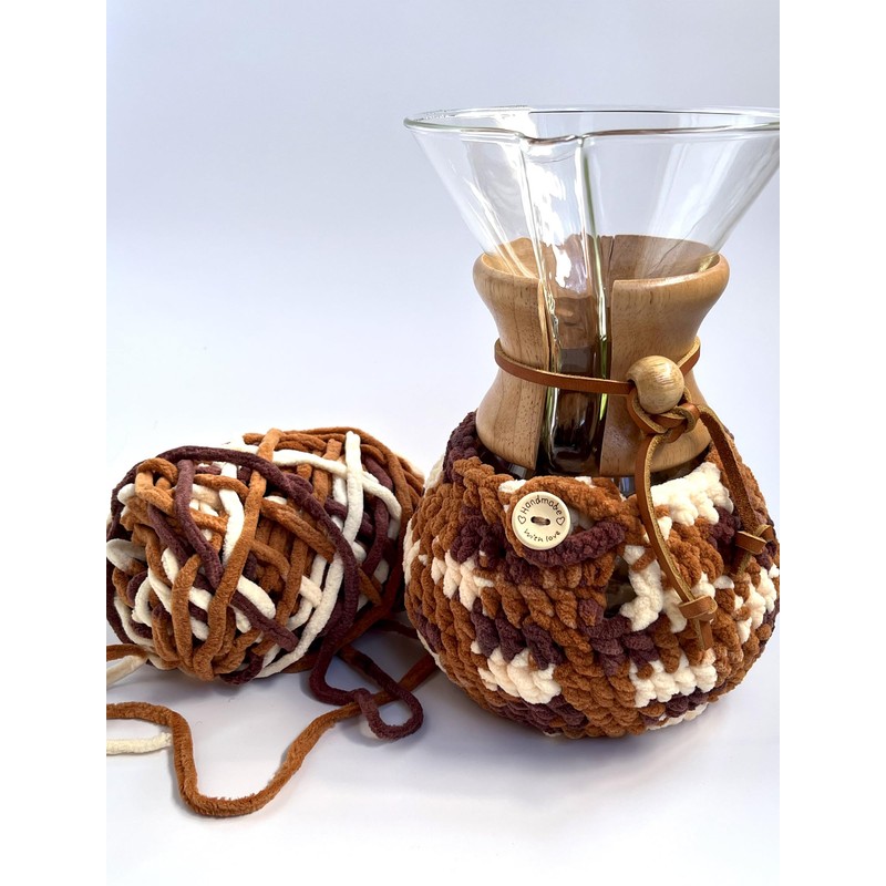 Handmade Crochet Coffeemaker Cozy For Chemex 6 Cup Accessories Coffee