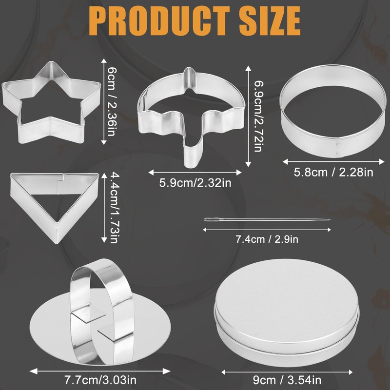 13pcs Stainless Steel Cookie Cutters, Korean Dalgona Sugar Candy Making