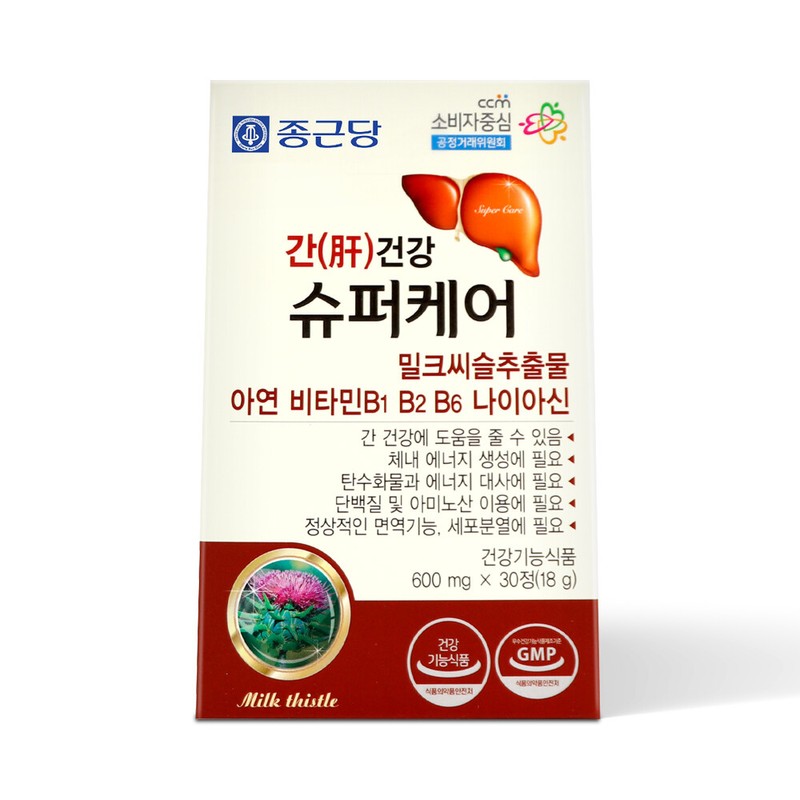 Chong Kun Dang Liver Health Super Care 30 Tablets Milk