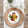 Lightnpro Natural Wood Dinner Plates for Eating Wooden Round Charcuterie