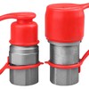 3/8" Flat Face Hydraulic Quick Connect Couplers/Couplings with Dust Caps,Hydraulic