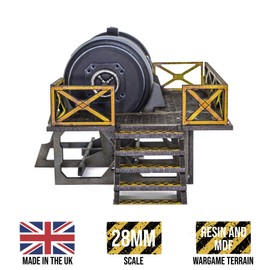 War World Gaming Industry of War Brennstoffspeicher Vorbemalt - 28mm Sci-Fi Industriell Tabletop Wargame Gelände Modellbau Diorama Schlachtfeld Wargaming