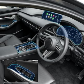 FDAIUN Car Interior Parts, Transparent TPU Protection Film, Compatible with Mazda 3 BP Series, 2019-2025, Protective Film, Pre-Cut, Scratch Guard, Anti-Scratch, Self-Healing Function, MAZDA 3 AT