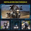2 Faros Luces Led Auxiliares 4 Modos Lupa Para Moto