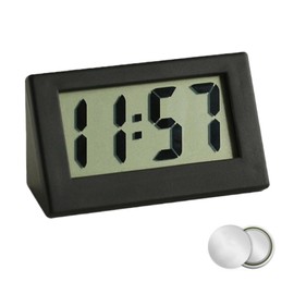 Small Digital Clock,Small Digital Travel Alarm Clock,Mini Portable LCD Display Cl/ock,Di/gital Travel Alarm Cl/ock with LCD Display,Di/gital Electronic Clo/ck,Non Ticking Ala/rm Clo/ck#Black