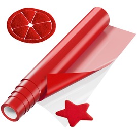 IROHTV Red 3D Puff Vinyl Heat Transfer Roll, 10" x 10ft Red Puff HTV Vinyl for Shirts, 3D Puff Easy Weeding Heat Transfer Vinyl for Cricut, Iron on Vinyl Puffy HTV for Textile Fabric