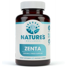 Natures Wellness ZENTA - The Natural Relief Supplement to Help Calm Body and Mind | Positive Mood Enhancer - Increase Serotonin Levels with 5-HTP, Ashwagandha, Chamomile, DMAE | 60 ct