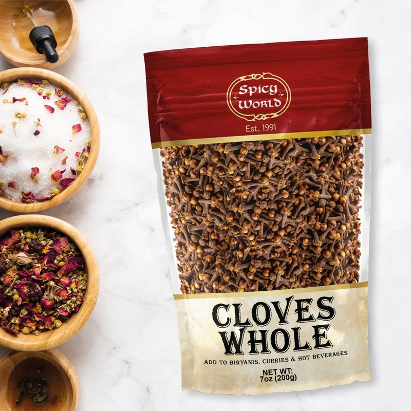 Whole Cloves 7 Oz Bag - Great for Foods, Tea,