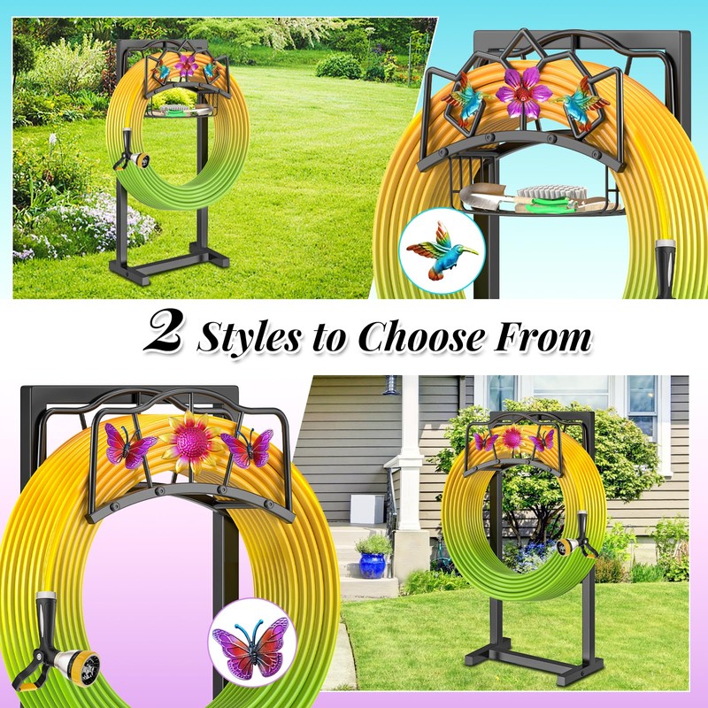 Gouisalin Garden Hose Holder, Heavy Duty Metal Water Hose Holder
