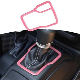 RT-TCZ for Wrangler JL Pink Gear Shift Trim Cover Frame for Jeep Wrangler JL JLU Gladiator JT 2018-2024 Pink Interior Accessories