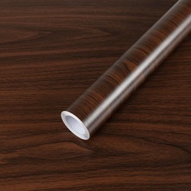 Abyssaly Dark Brown Walnut Wood Grain Contact Paper - Waterproof Wooden Wallpaper Peel and Stick for Furniture - Wood Vinyl Wrap Roll for Cabinets Countertops and Table 15.7''X118''