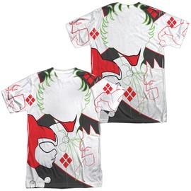 Dco Joker Harley Inline Unisex Adult Sublimated Costume T Shirt (Front/Back), 2X-Large Multicolor
