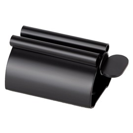 PLEAVIT Tube Squeezer Tube Toothpaste Tube Roller Stainless Steel Tube Dispenser Toothpaste Holder (Single Black)