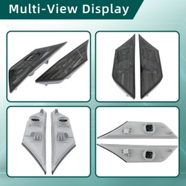 AUTOKAY Side Marker Lamp Turn Signal Light W/Led Bulbs Fits for Honda Civic 2016-2021-Smoke